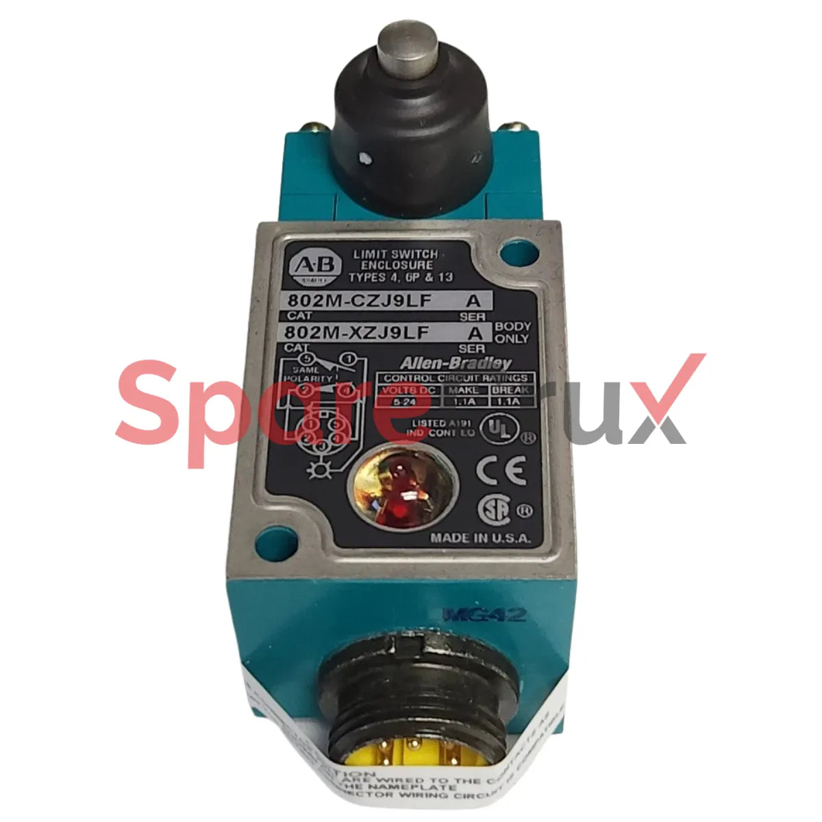 802M-CZJ9LF | ALLEN BRADLEY | Factory Sealed Limit Switch