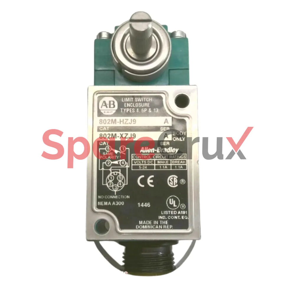 802M-HZJ9 | ALLEN BRADLEY | Factory Sealed Limit Switch