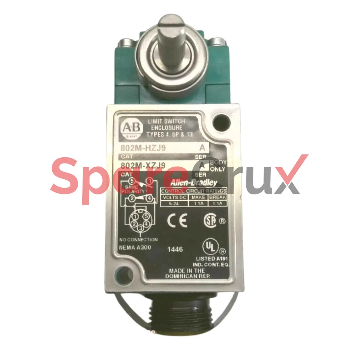 802M-HZJ9 | ALLEN BRADLEY | Factory Sealed Limit Switch