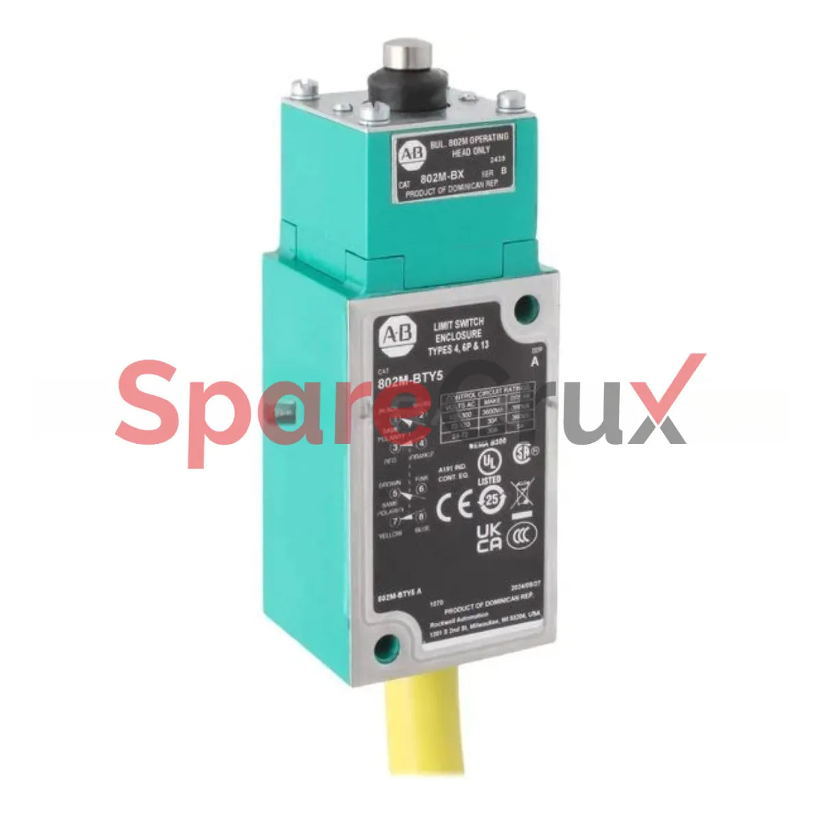 802M-BTY5 | ALLEN BRADLEY | Interrupteur de fin de course scellé en usine
