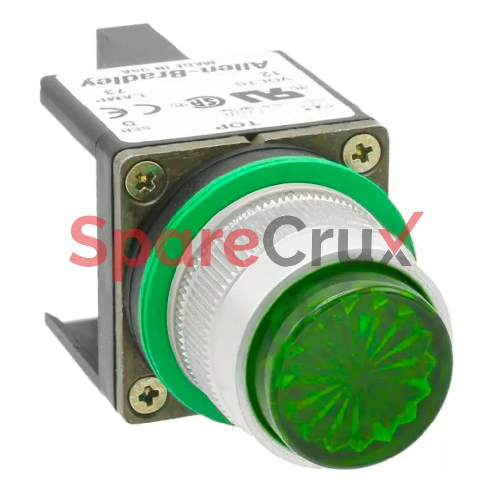 800MR-Q12G | ALLEN BRADLEY | Green Lens 22.5 mm Round PB