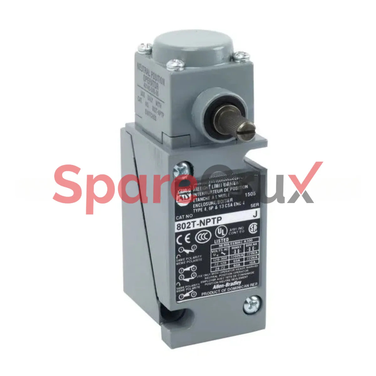 802T-NPTP1 | ALLEN BRADLEY | Interrupteur de fin de course étanche à l'huile enfichable en métal