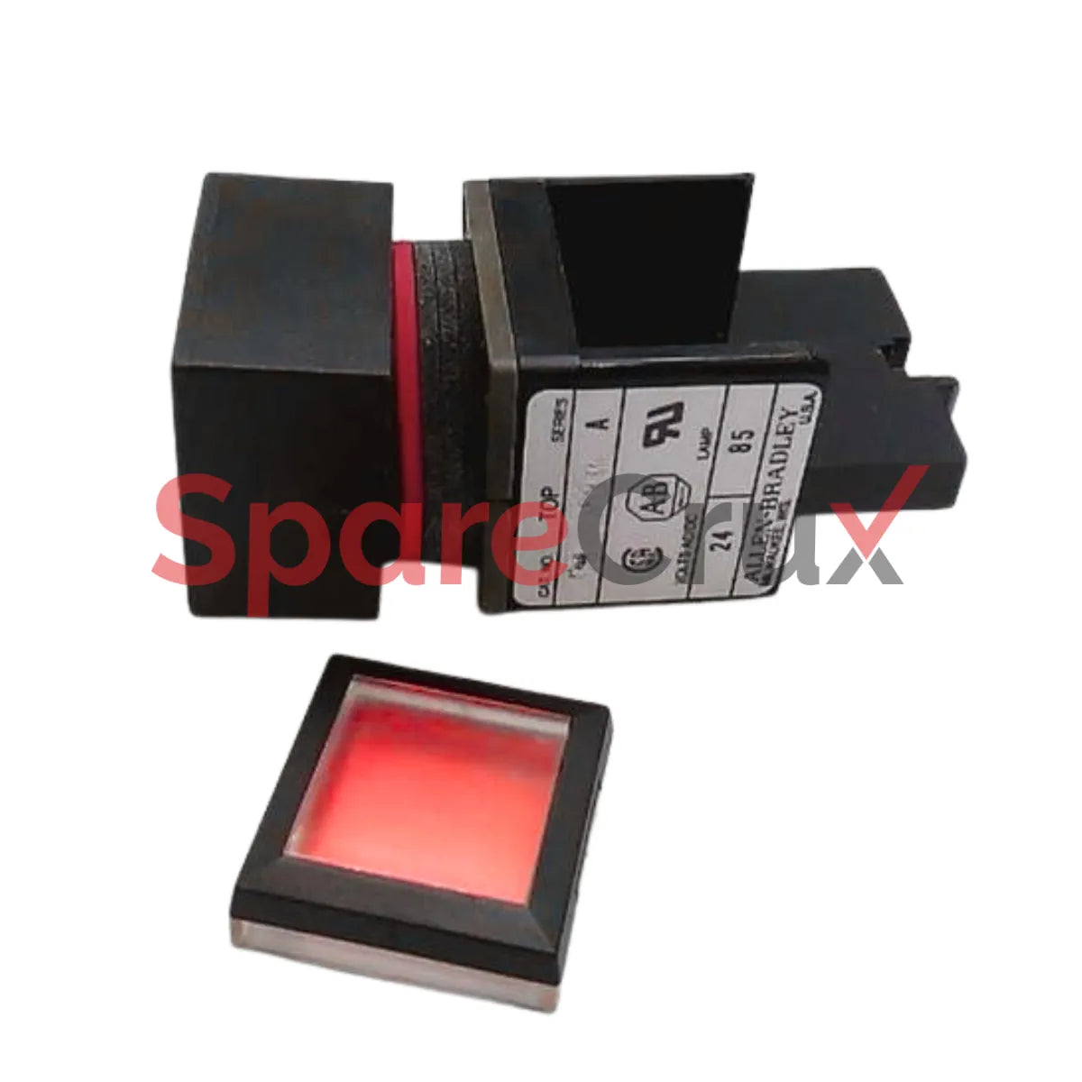 800MB-CQA24RA | ALLEN BRADLEY | Red Lens 22.5 mm Square PB