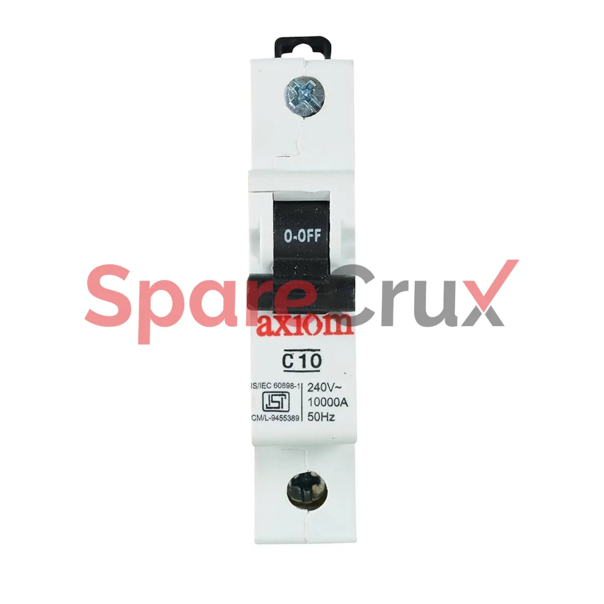 C10 | AXIOM CONTROLS | 10A MCB Single Pole (White)