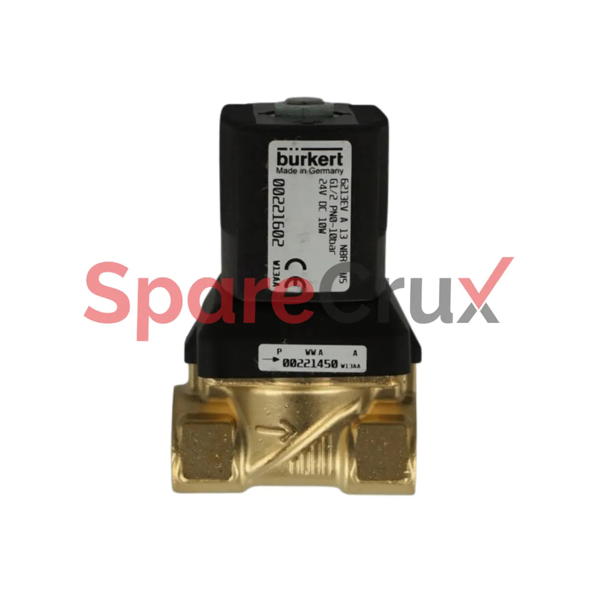 00221602 | BURKERT | Solenoid Valve 2/2 Way Normally Closed 24VDC 10W G1/4