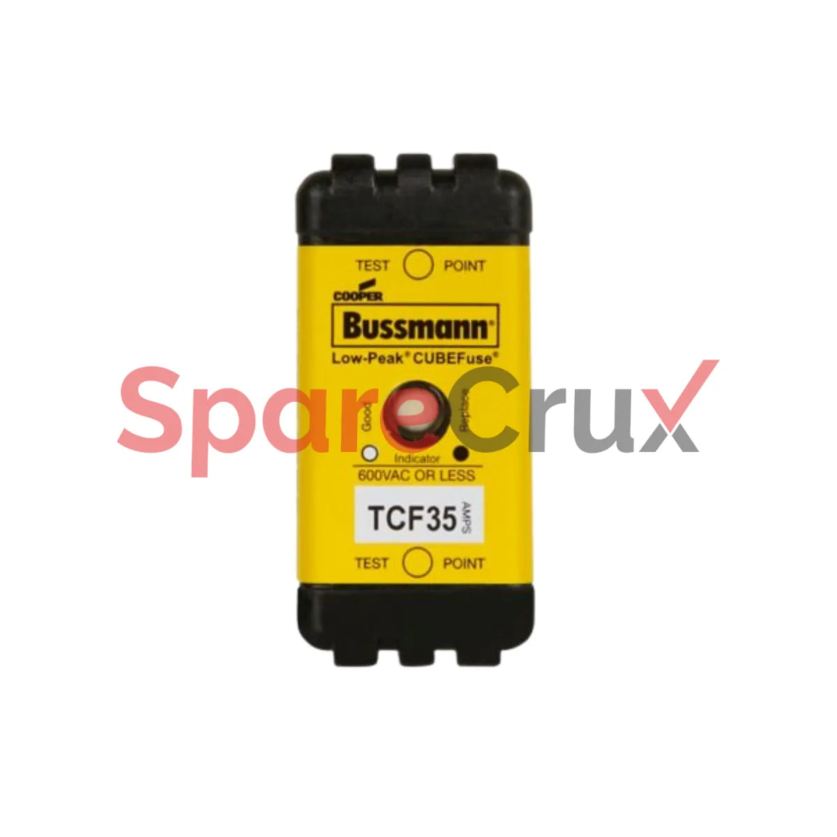 Vdc TCF35 | BUSSMANN | 100 kA at 300 Vdc and 300 kA at 600 Vac – SpareCrux