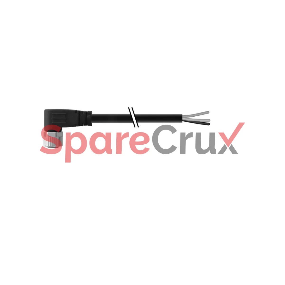 S08-3FUW-020 | CONTRINEX | M8 3-Pin Right-Angle PUR Cable Connector, 2M, IP68, 24V