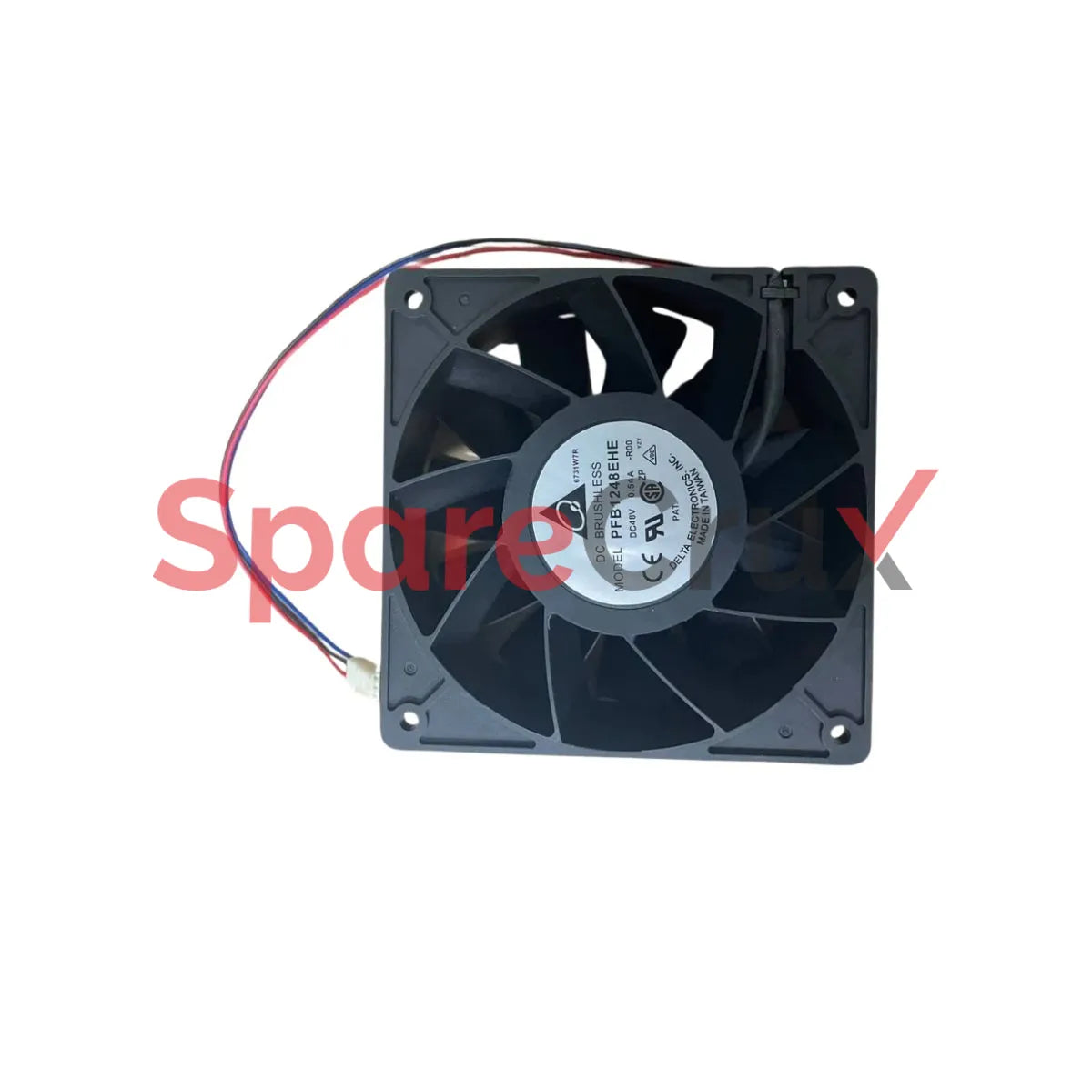 PFB1248EHE | DELTA ELECTRONICS | DC Fans DC Tubeaxial Fan, 120x38mm, 48VDC, Ball Bearing, Lead Wires, Locked Rotor Sensor