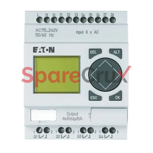 EASY512-AC-RC | EATON | Easy Programmable Relays, Control Relay, Includes Clock and Display, 240 Vac