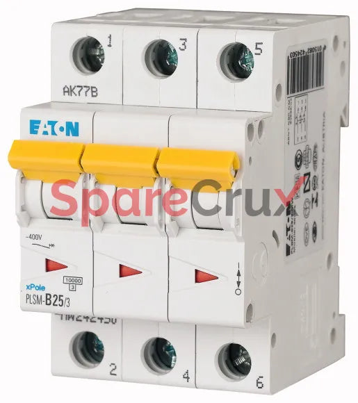 PLSM-C25/3 | EATON | Miniature Circuit Breaker 25 Amps, 3 Poles, Type C