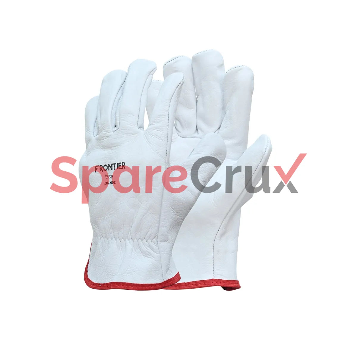 FT841(UL)(GY)(10) | KARAM | Frontier Grain Leather Natural White Gloves