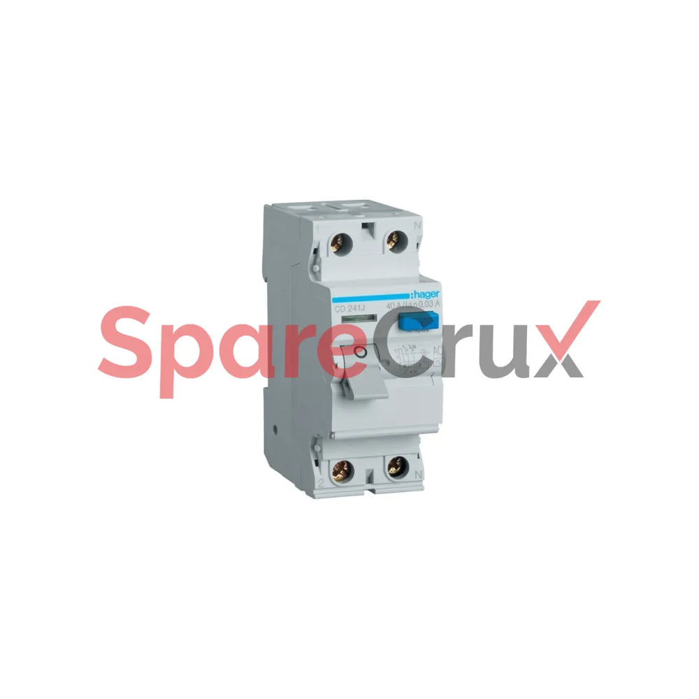 CE-225Y | HAGER | 100mA AC Residual Current Circuit Breaker