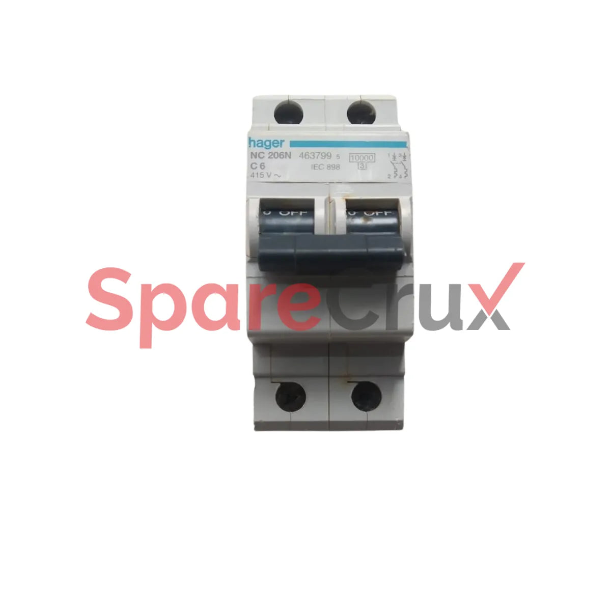 NC206N C6 | HAGER | MCB 2POLE 6AMP