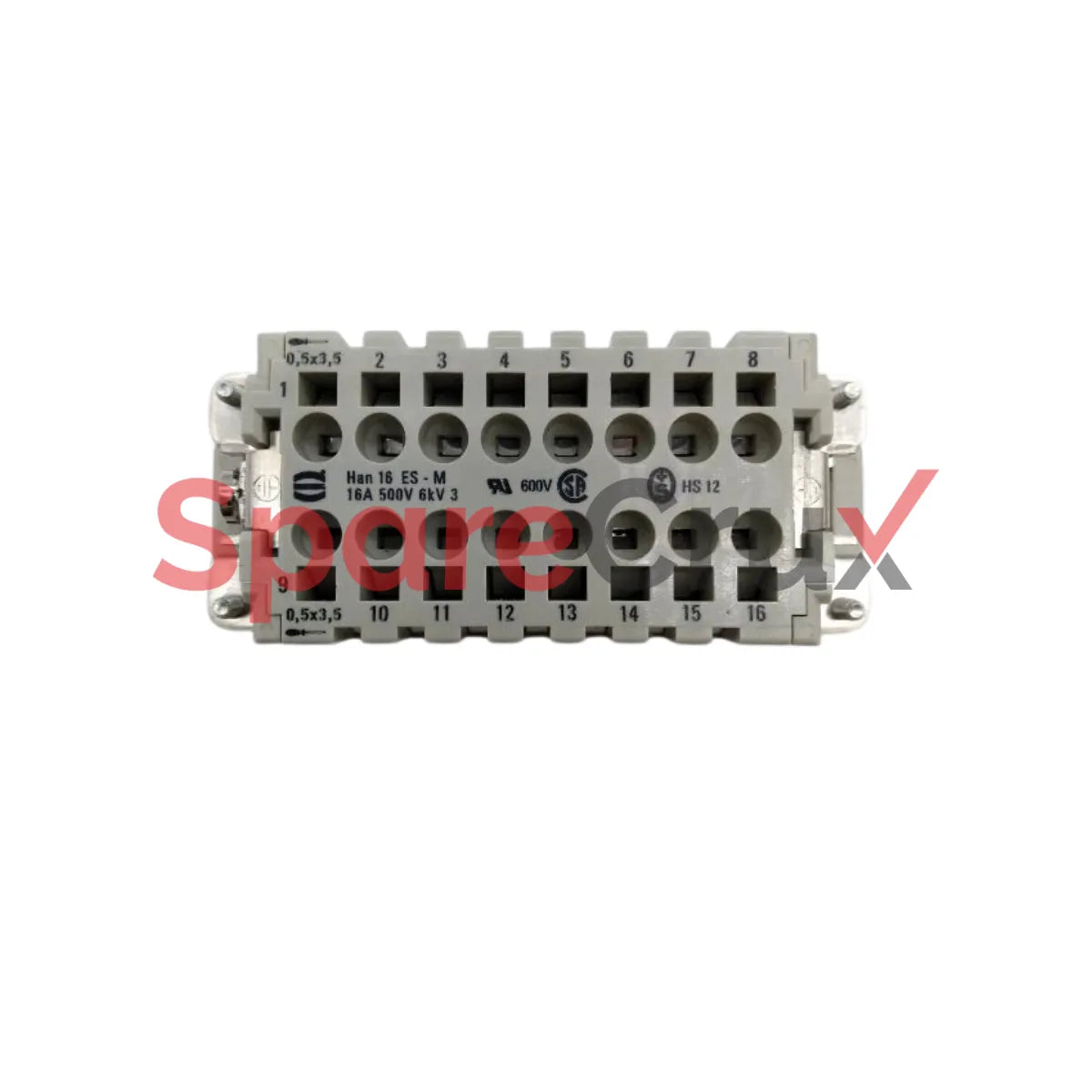 Han 16 ES-M | HARTING | Heavy Duty Power Connectors MALE INSERT 8 POLE