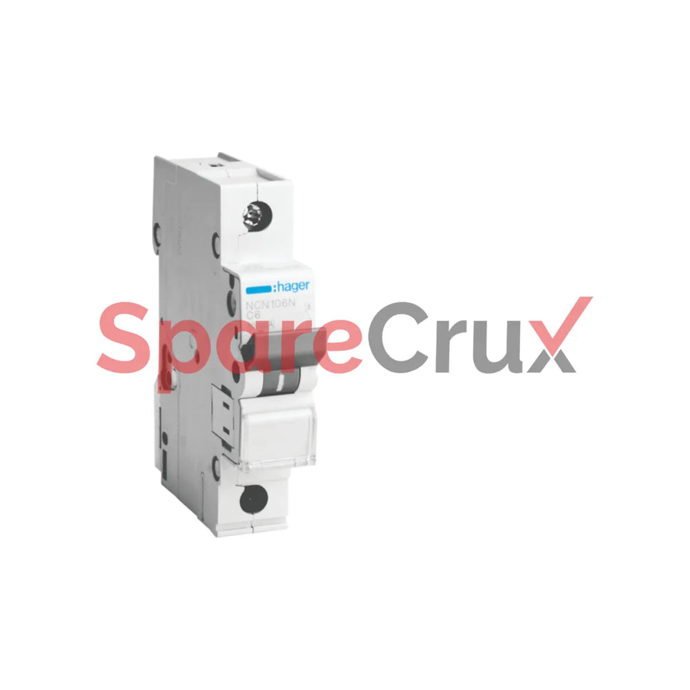 NCN106N | HAGER | MCB 1P 10kA C-6A 1M