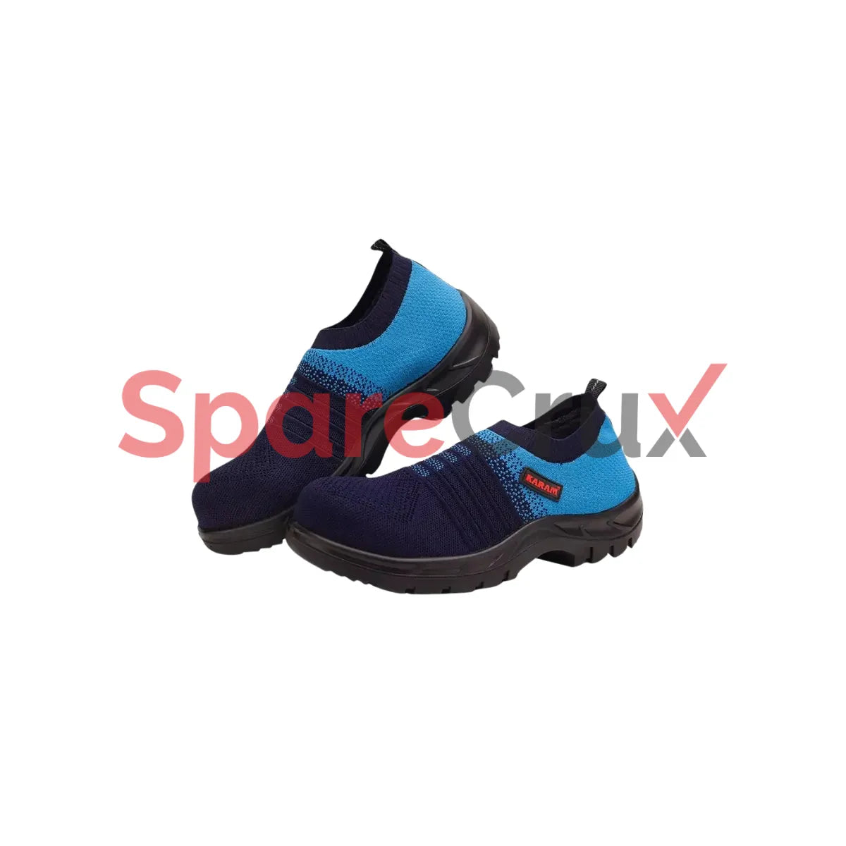 FS 203 | KARAM | Flytex Black and Blue Sporty Slip-On Safety Shoes