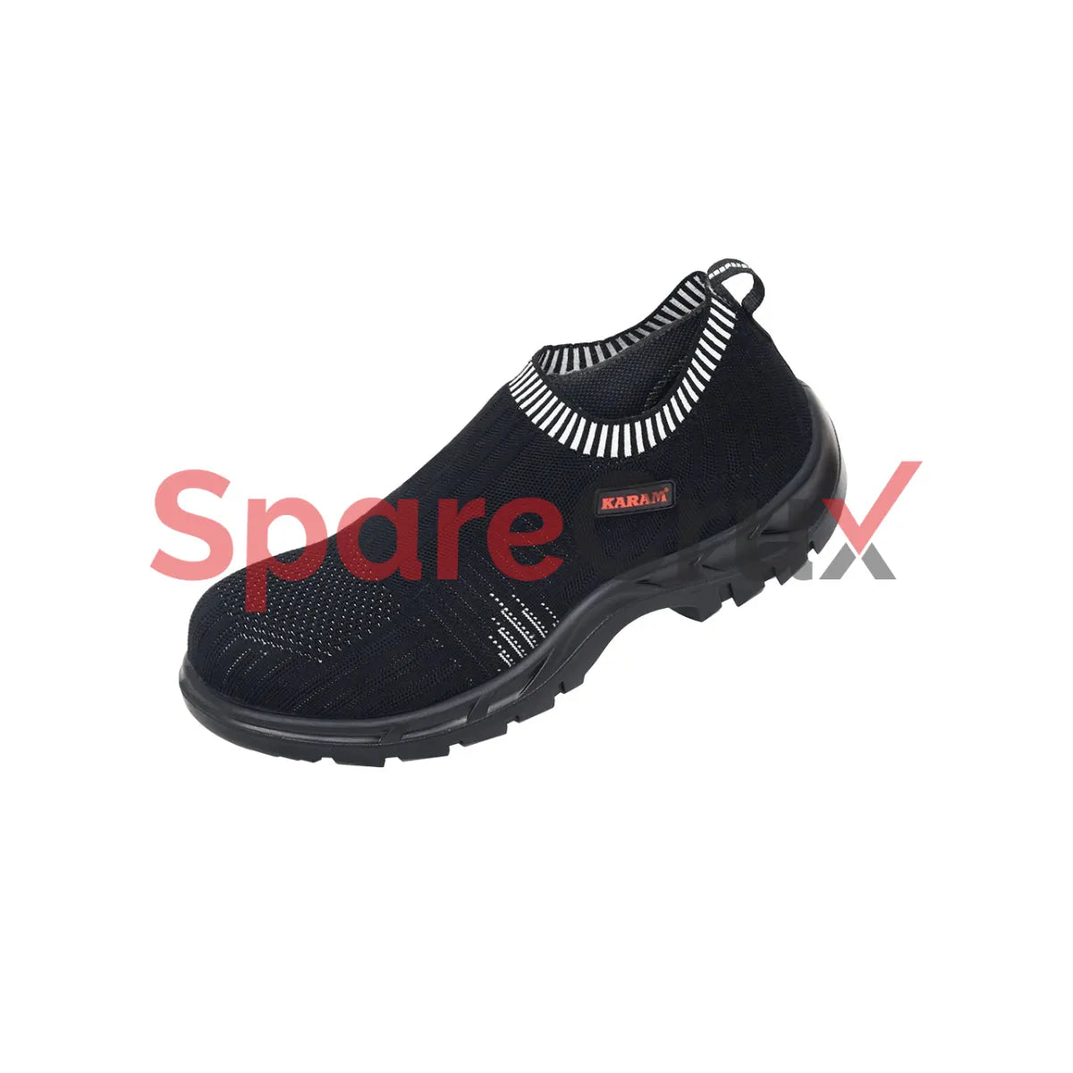 FS 208 | KARAM | Flytex Black Slip-On Sporty Safety Shoes