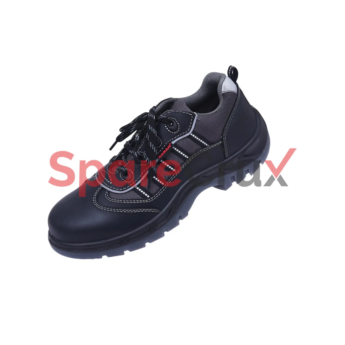 FS 62 | KARAM | Executive Sporty Lace-up Black Leather Safety Shoes