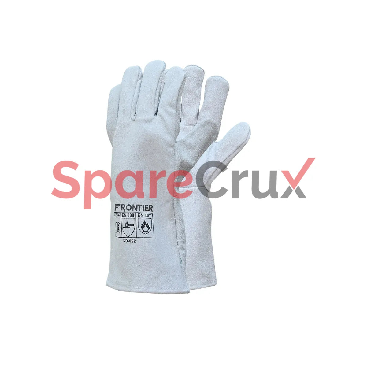FT811(P)(GY)(14) | KARAM | Frontier Split Leather Grey Gloves