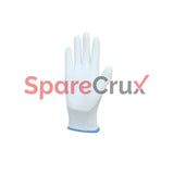 HS 23 | KARAM | Polyester Liner with Polyurethane Coating White Safety Gloves