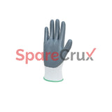HS 32 | KARAM | Polyester Liner with Nitrile Coating White Safety Gloves