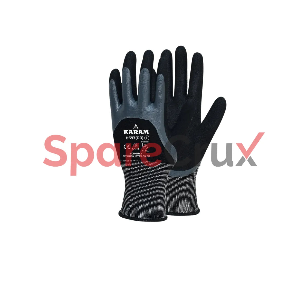 HS 93 (DD) | KARAM | Polyester Liner Sandy Nitrile Over Flat Nitrile Coating