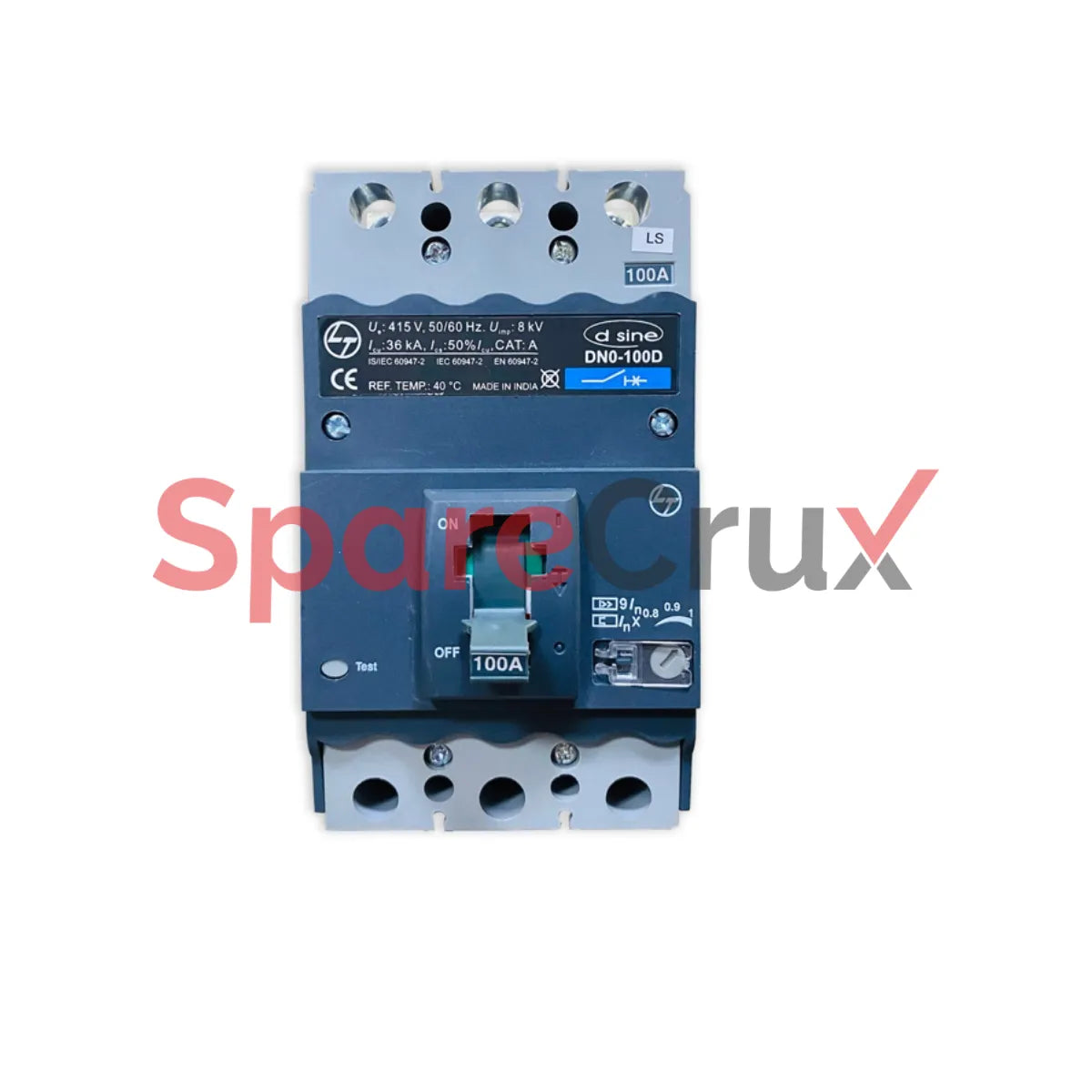 DN0-100D | LAURITZ KNUDSEN ELECTRICAL & AUTOMATION | DN0-100D 80-100A 36kA 3 Pole MCCB