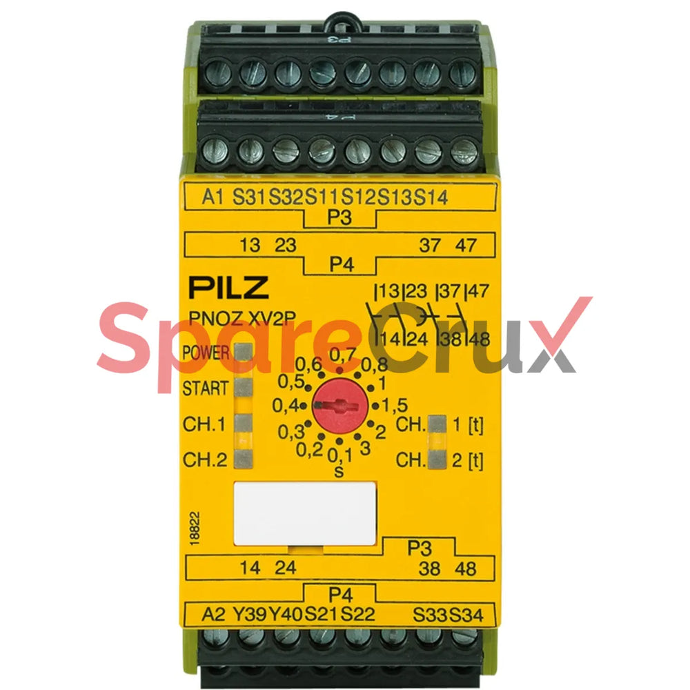 777502 | PILZ | PNOZ XV2P 3/24VDC 2n/o 2n/o T Safety Relay