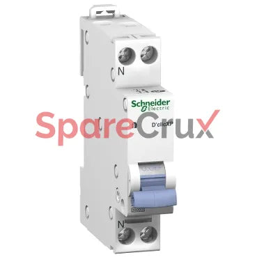 20725 | SCHNEIDER ELECTRIC | DuoLine XP, disjoncteur D'clic 1P+N 10A, courbe C, peignable