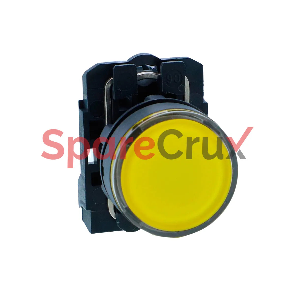 XB5AH35B1N | SCHNEIDER ELECTRIC | Illuminated pushbutton, Harmony , plastic, flush, yellow, 22mm, spring return, 24V AC DC, 1 NO
