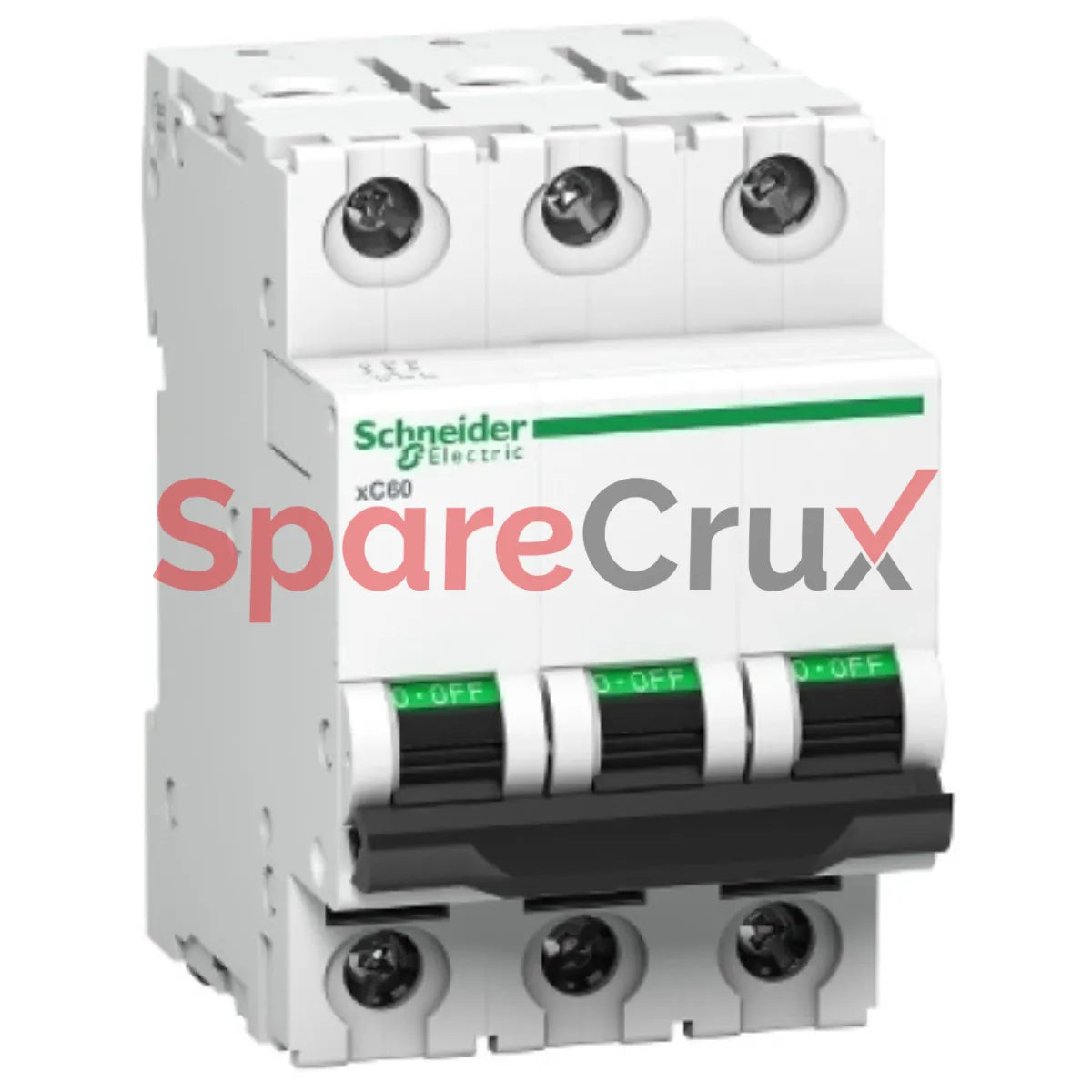 A9N3P32B | SCHNEIDER ELECTRIC | Miniature circuit breaker (MCB), Acti9 xC60, 3P, 32A, B curve, 10000A (IS/IEC60898-1)