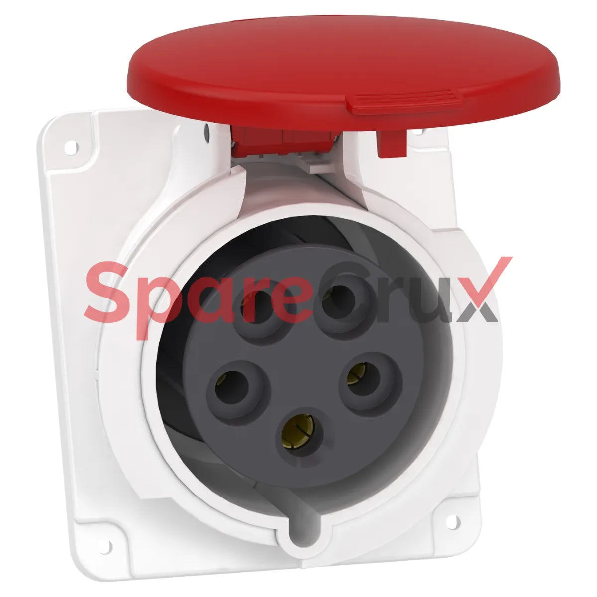 PKF32F435 | SCHNEIDER ELECTRIC | PratiKa socket - screw - angled - 32A - 3P + N + E - 380...415 V AC - panel