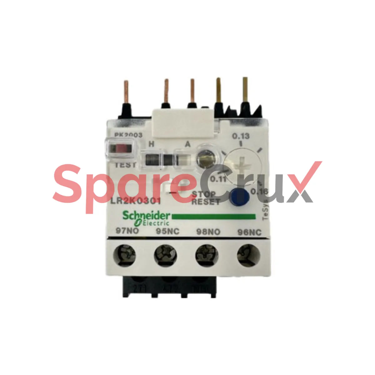 LR2 K0301 | SCHNEIDER ELECTRIC | TeSys K Thermal Overload Relay, 0.11–0.16 A, 1NO + 1NC, Class 10A