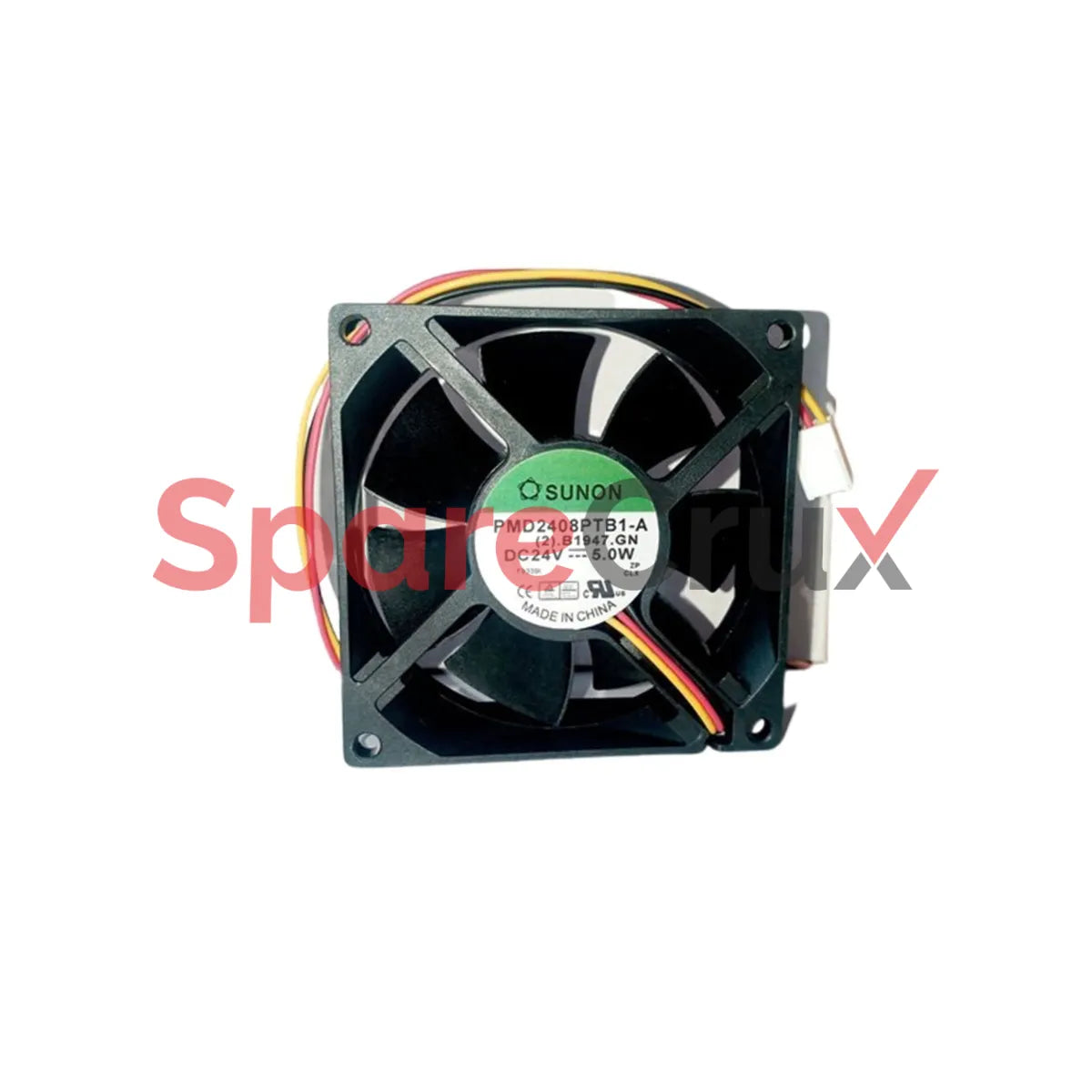 PMD2408PTB1-A | SUNON | Fan Tubeaxial 24VDC Square - 80mm L x 80mm H Ball 60.0 CFM (1.68m³/min) 2 Wire Leads