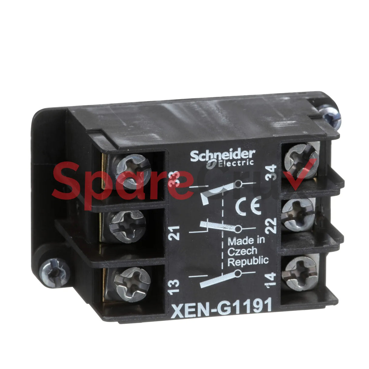 XENG1191 | SCHNEIDER ELECTRIC |  2-Speed Contact Block for Harmony XAC Pendant Stations, 1 NC + 2 NO, Spring-Return
