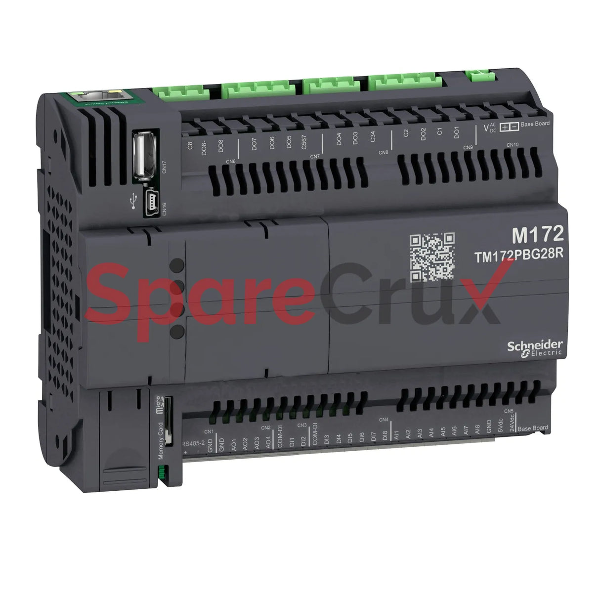 TM172PBG28R | SCHNEIDER ELECTRIC | Controller, Modicon M171/M172/M173, performance, blind, 28 IO, Ethernet, Modbus