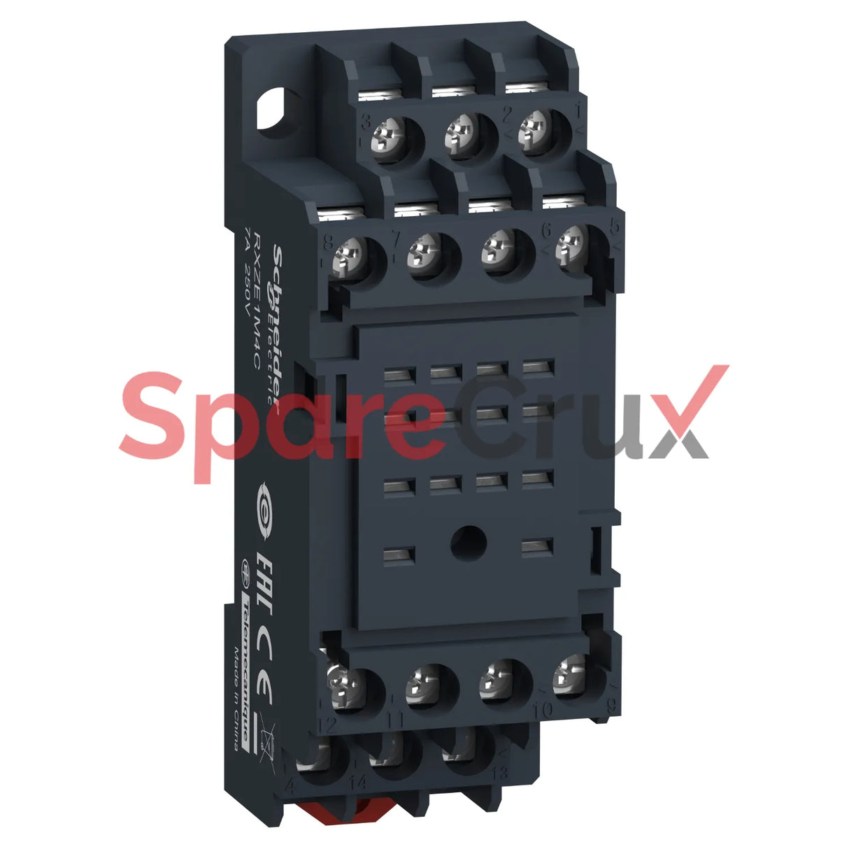 RXZE1M4C | SCHNEIDER ELECTRIC | DIN Rail Mount Socket, 4-Pin, Screw Terminal, for RXM Series Plug-in Relays
