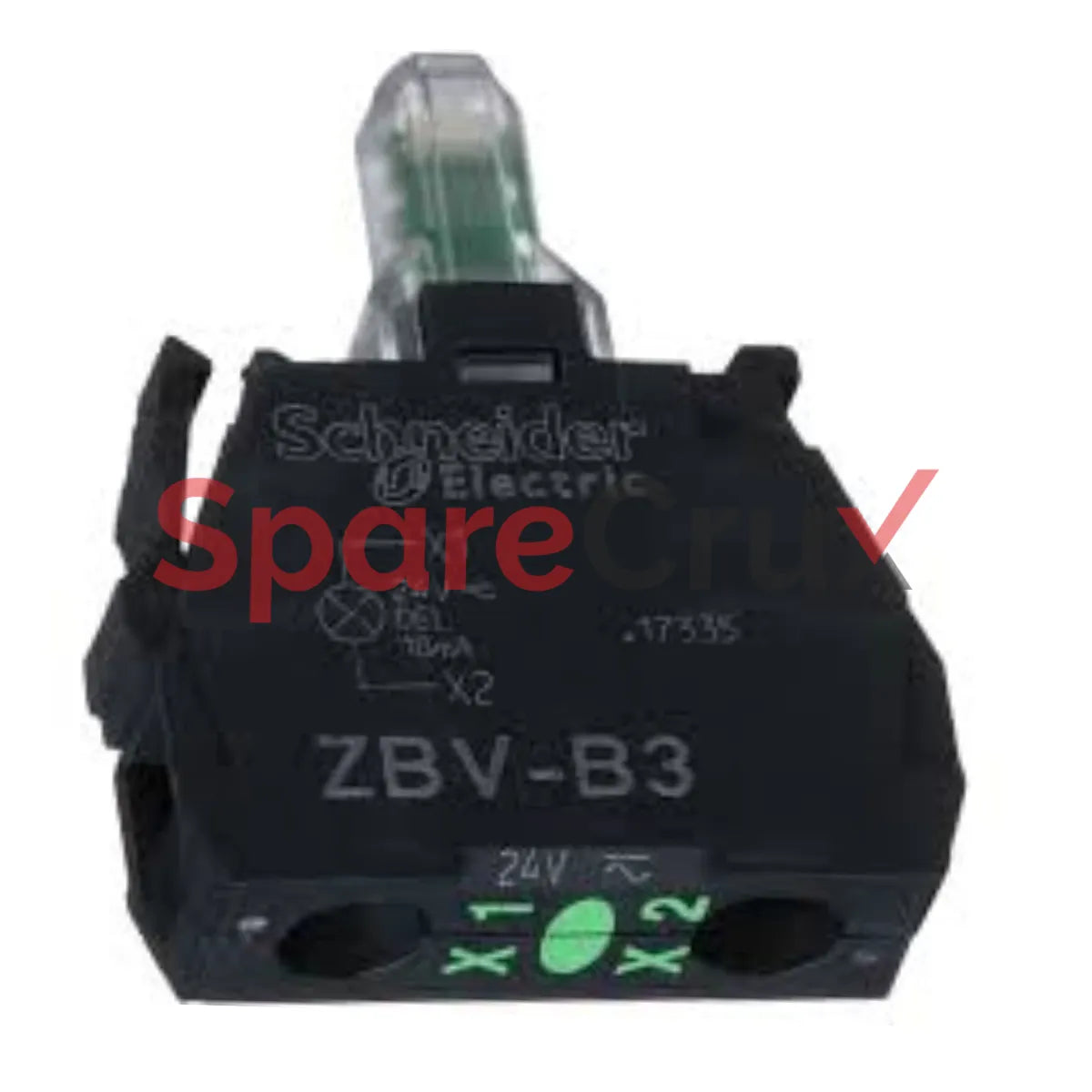ZBV-B3 | SCHNEIDER ELECTRIC | Harmony XB4/XB5 Green LED Light Block, 22 mm, 24 VAC/DC, Screw‑Clamp Terminals