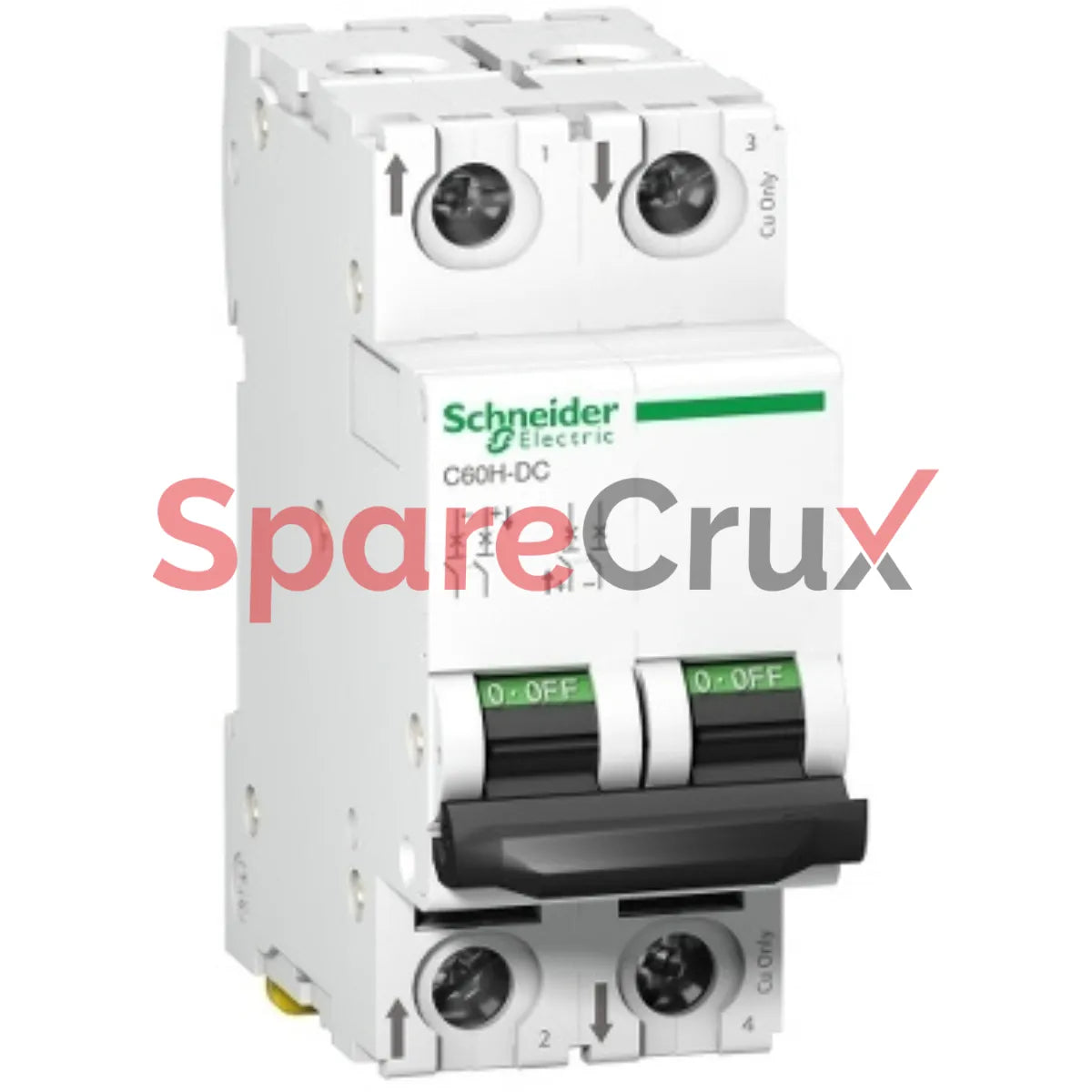 C60H2P 4A C | SCHNEIDER ELECTRIC | Miniature Circuit Breaker - C60H - 2 Poles - 4 A - C Curve