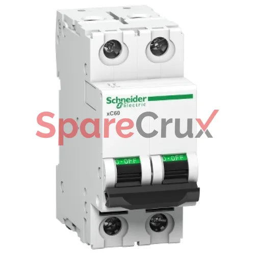 A9N2P10C | SCHNEIDER ELECTRIC | Miniature Circuit Breaker (MCB), Acti9 XC60, 2P, 10A, C Curve, 10000A