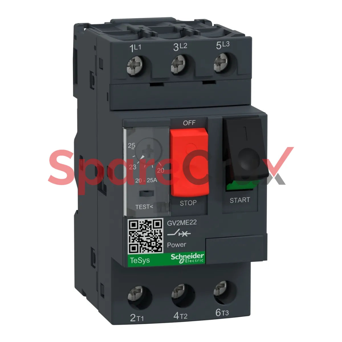GV2ME22 | SCHNEIDER ELECTRIC | Motor circuit breaker, TeSys GV2, 3P, 20-25 A, thermal magnetic, screw clamp terminals