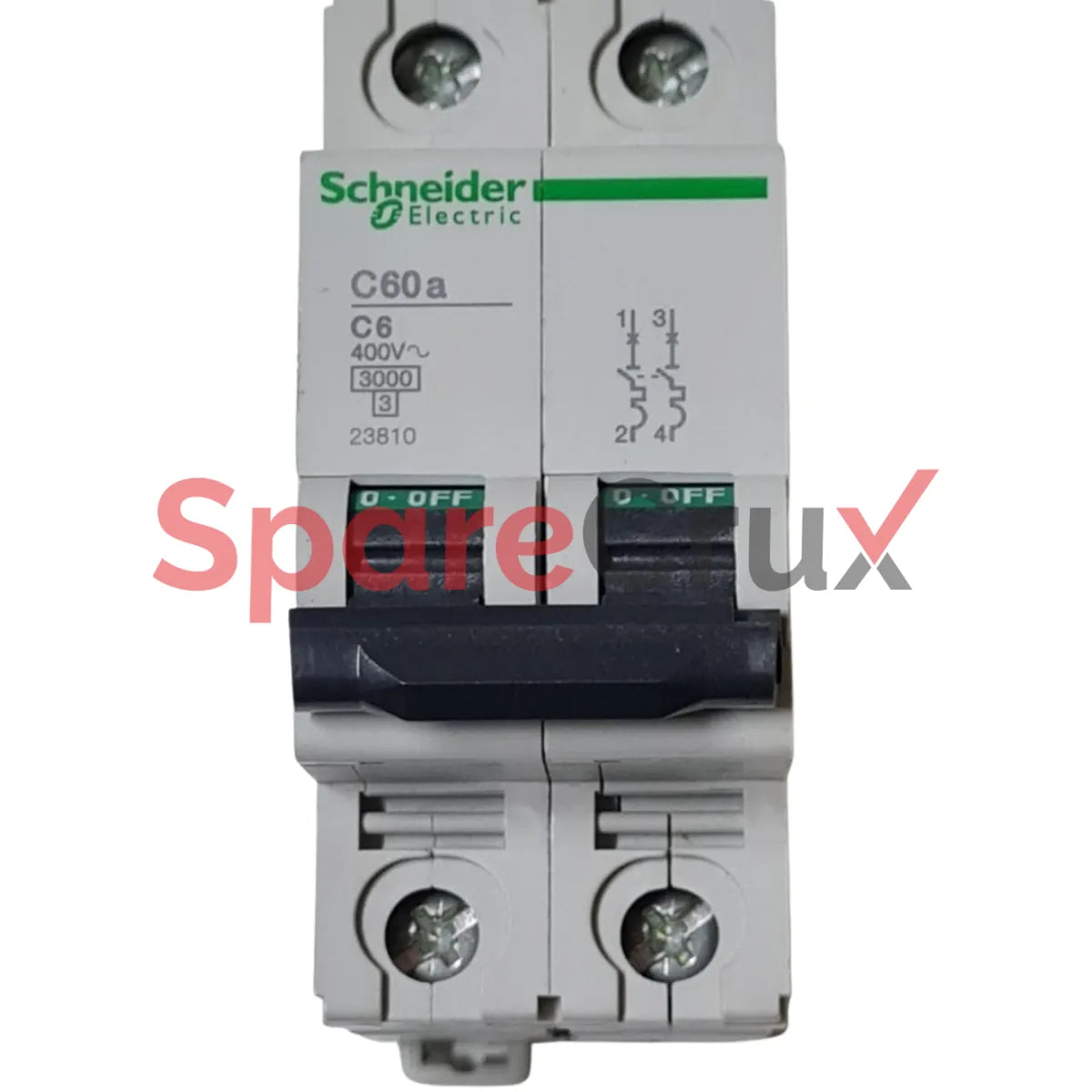 C60A C6 | SCHNEIDER ELECTRIC | Miniature Circuit Breaker – 6A, C Curve, 2-Pole