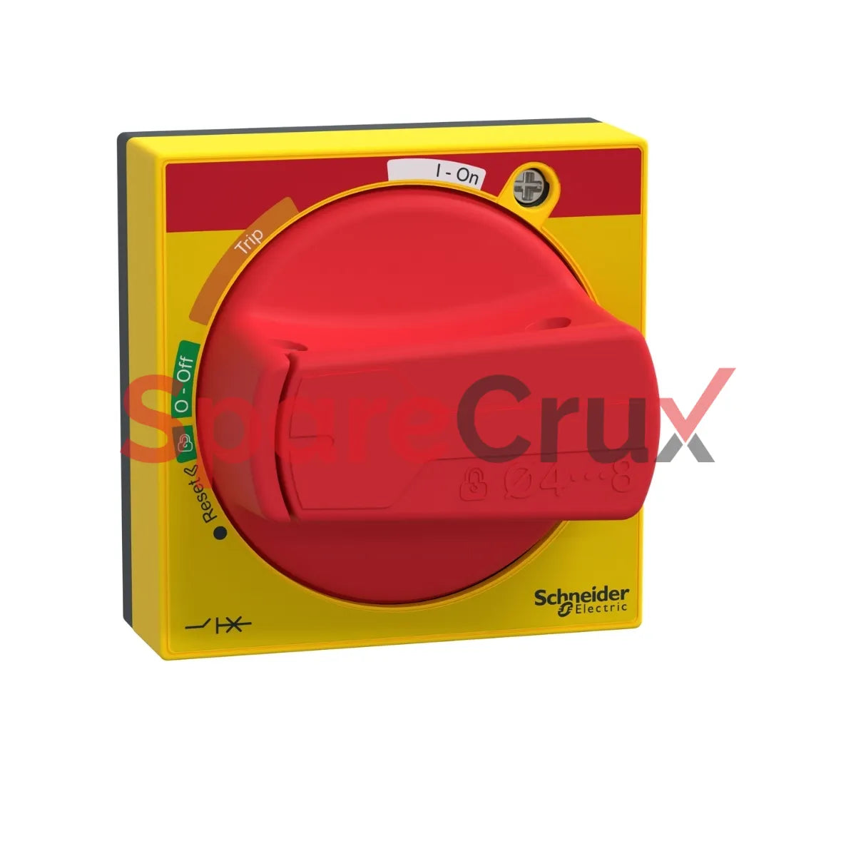 GVAPR54 | SCHNEIDER ELECTRIC | Rotary Handle, TeSys GV2-GV3-U, IP54, Red Handle, With Trip Indication