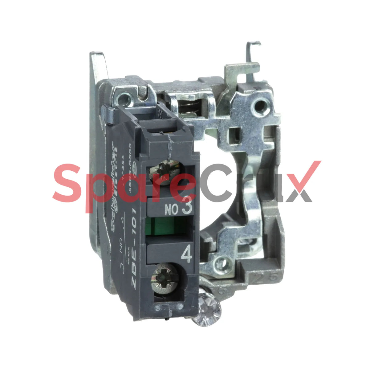 ZB4 BZ101 | SCHNEIDER ELECTRIC | Single contact block with body/fixing collar, metal, screw clamp terminal, 1 NO
