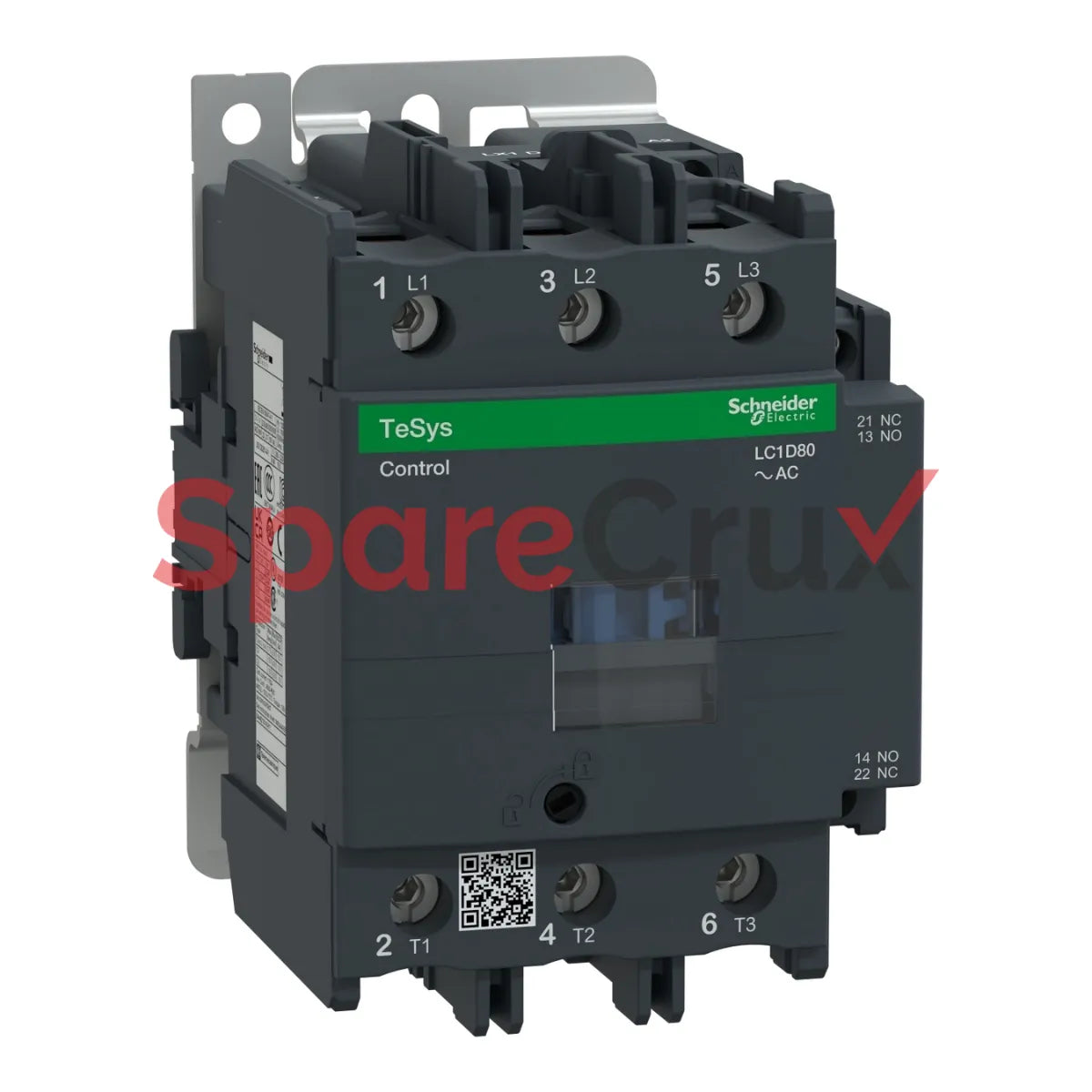 LC1 D80E7 | SCHNEIDER ELECTRIC | TeSys D contactor - 3P(3 NO) - AC-3 - <= 440 V 80 A - 48 V AC 50/60 Hz coil
