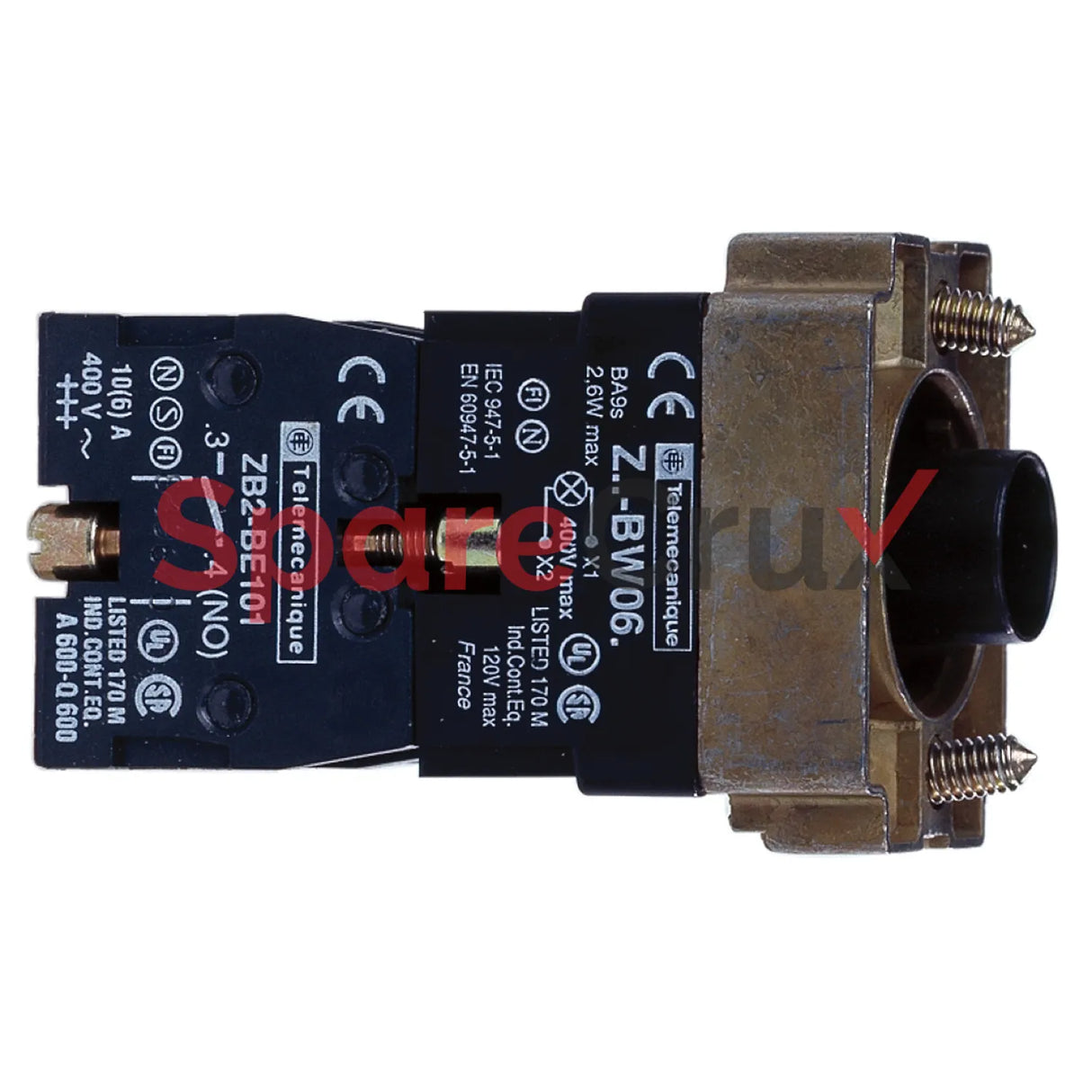 ZB2-BW065 | SCHNEIDER ELECTRIC | illuminated control button - Ø 22 - clear BA 9s base 1NO+1NC