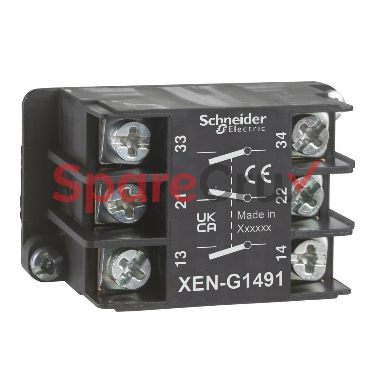 XEN-G1491 | SCHNEIDER ELECTRIC |  spring return contact block - 1 NC + 2 NO - front mounting