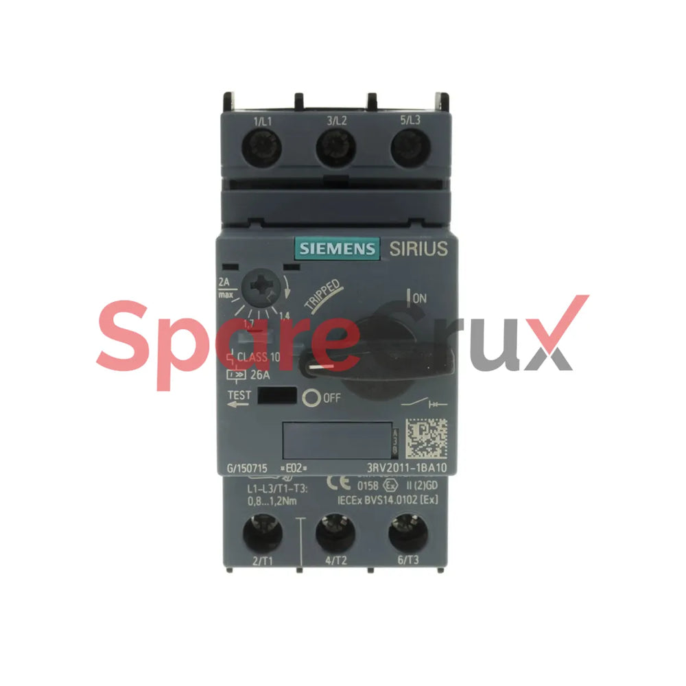 3RV2011-1BA10 | SIEMENS | SIRIUS 3RV Motor Protection Circuit Breaker, 690 V