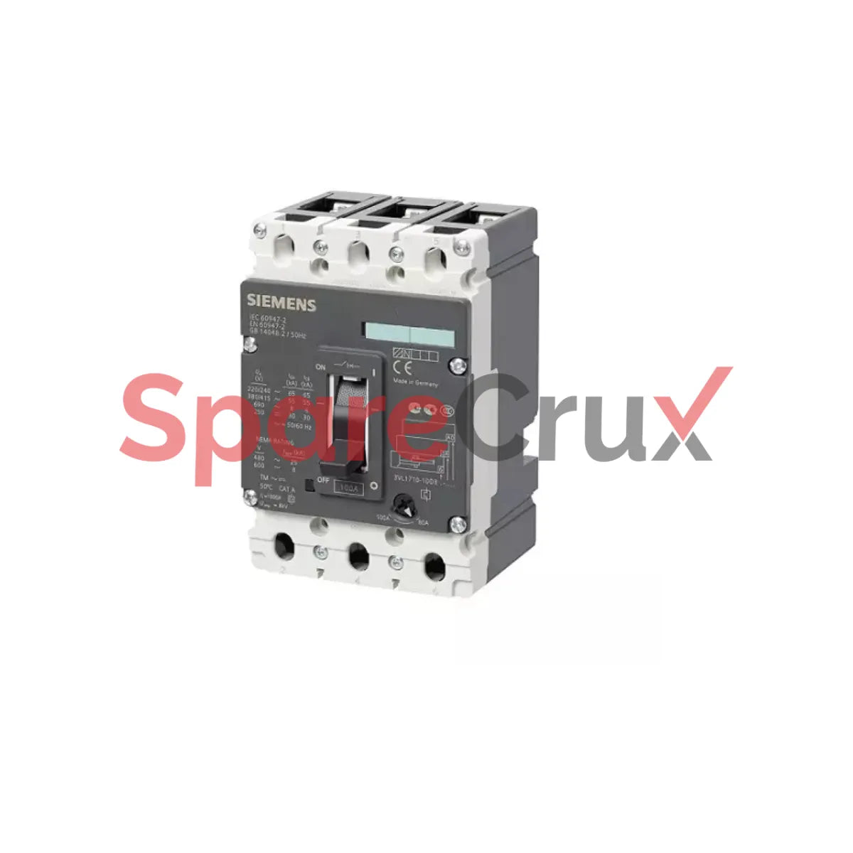 3VL1716-2DD36-0AA0-Z | SIEMENS | 3 Pole 160 A MCCB Thermal Magnetic Trip Unit