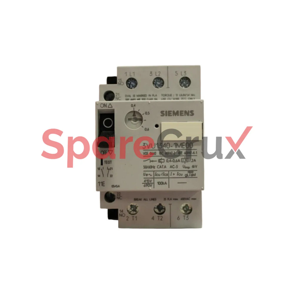 3VU1340-1ME00 | SIEMENS | Motor Circuit Breaker 0.4A to 0.6A 3 Pole 415V